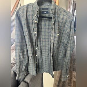 TCM Olive and Navy Flannel
